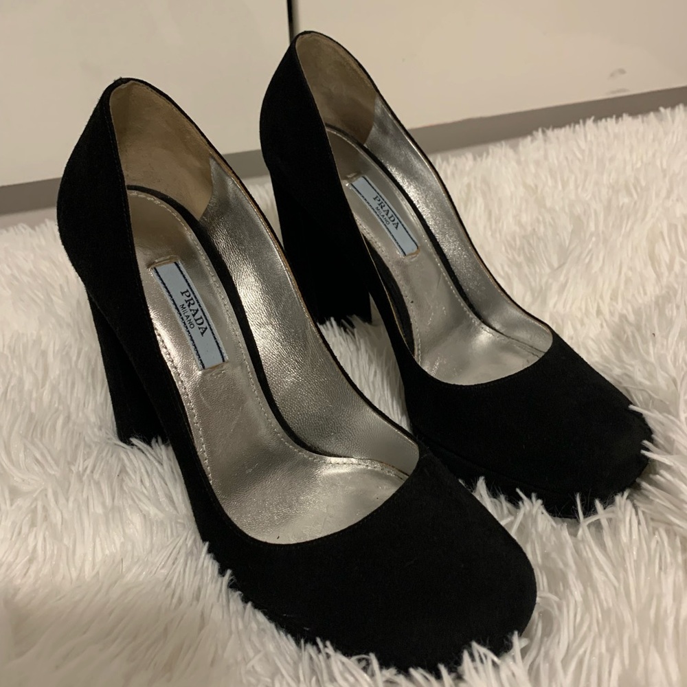 Prada black high heels, size 8.5